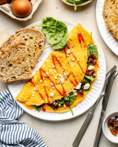 Veggie Omelet with Whole Grain or Low-Carb Toast
