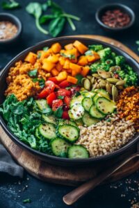 Healthy balanced meal