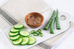 Cucumber and aloe vera mask